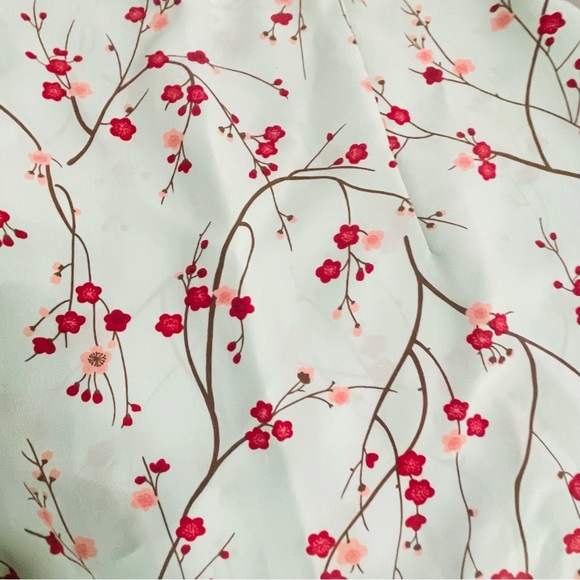 Express Vintage Y2k Women's Size 5/6 Cherry Blossom Dress Midi Sleeveless - Picture 7 of 11